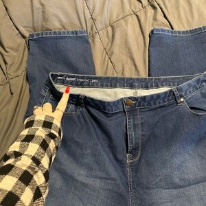 Avenue 24W Tall Strait Leg Soft Denim Jeans